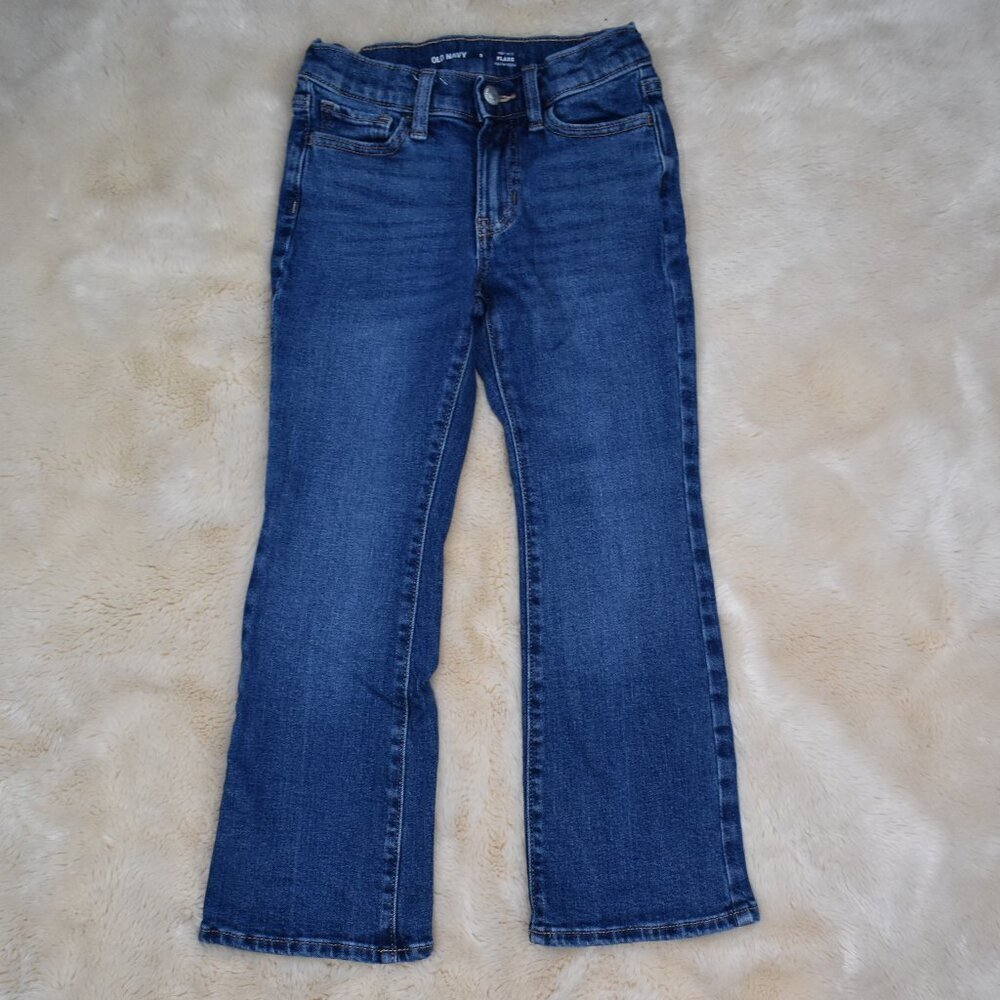 Girls Old Navy Highrise Flare Jeans Size 8 Blue